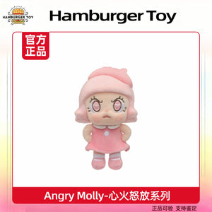 ميدالية قطيفة POPMART Angry Molly Blind Box أصلي 100% - رفعة