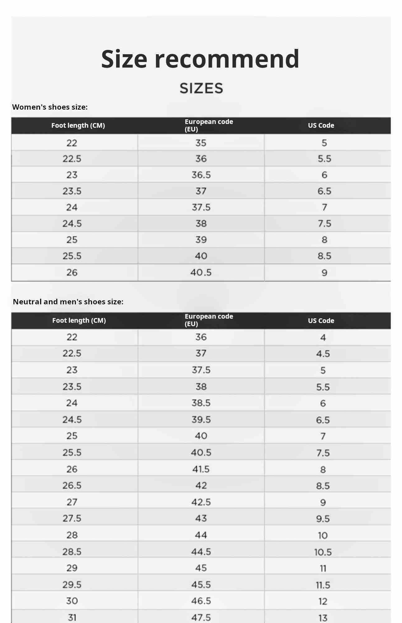  Detailed size chart table for comparing measurements before purchasing your authentic شوز نيو بالانس الأصلي.
