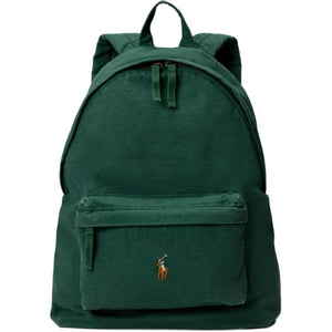 Full front view of an authentic Polo Ralph Lauren green backpack with embroidered pony logo, perfect for students for back-to-school season.

عرض أمامي كامل لحقيبة ظهر Polo Ralph Lauren أصلية باللون الأخضر مع شعار المهر المطرز، مثالية للطلاب لموسم العودة للمدرسة
