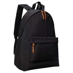 Side angle view of an original Ralph Lauren black backpack with brown leather pulls showing durable canvas fabric for school essentials.

عرض من الزاوية الجانبية لحقيبة ظهر رالف لورين أصلية باللون الأسود مع أشرطة سحاب جلدية بنية يوضح القماش المتين لمستلزمات المدرسة.
