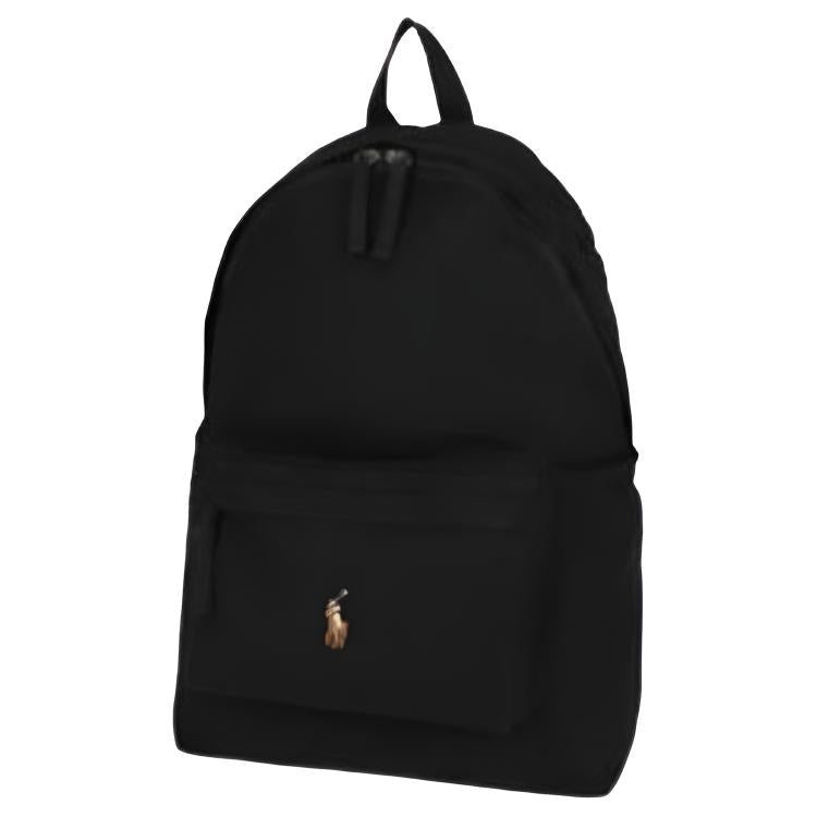 Side angle view of an original Ralph Lauren black backpack showcasing durable fabric and spacious design for school essentials.

عرض من الزاوية الجانبية لحقيبة ظهر رالف لورين أصلية باللون الأسود يوضح القماش المتين والتصميم الواسع لمستلزمات المدرسة.