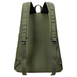 Back view of an authentic Polo Ralph Lauren backpack in olive green, featuring adjustable padded shoulder straps for extra comfort.

الجهة الخلفية لحقيبة ظهر Polo Ralph Lauren أصلية باللون الأخضر الزيتوني، تتميز بأحزمة كتف مبطنة وقابلة للتعديل لراحة إضافية.