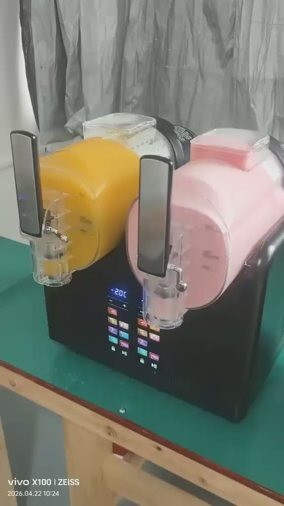 Modern Slush Machine making frozen drinks and smoothies with easy operation