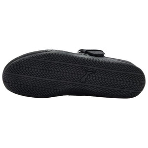 Puma Speedcat Ballet Strap black shoes bottom rubber outsole pattern showing tread design.
