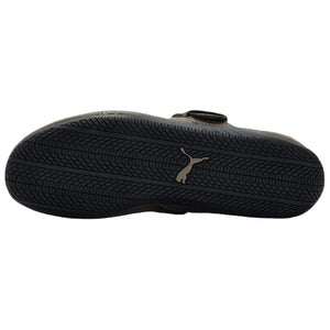 Puma Speedcat Ballet Strap olive shoes bottom rubber outsole pattern showing Puma cat logo.