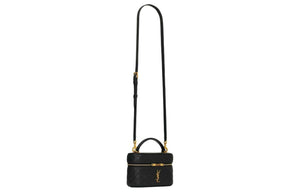 SAINT LAURENT GABY black سان لوران حقيبة مستحضرات تجميل غابي جلد ماعز.