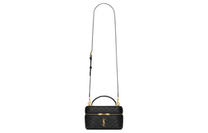 SAINT LAURENT GABY black سان لوران حقيبة مستحضرات تجميل غابي جلد ماعز.
