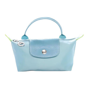 شنطة يد نسائية Longchamp أزرق فاتح من الأمام مباشرة