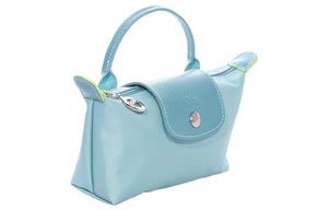 شنطة يد نسائية Longchamp Le Pliage Green أزرق فاتح من الأمام