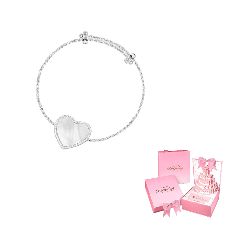 apm monaco pearl love  925 silver bracelet.