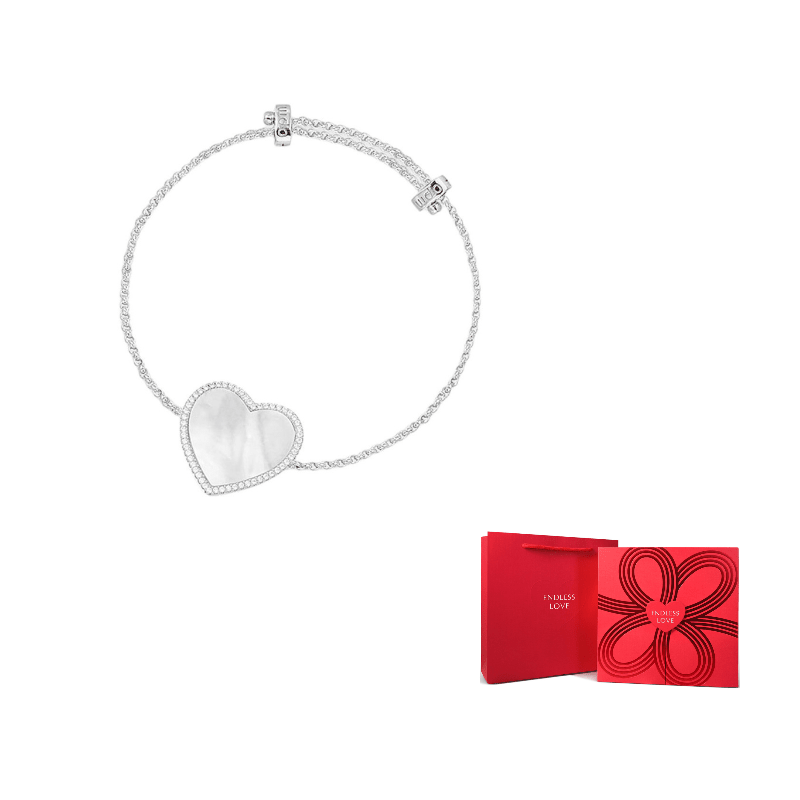 apm monaco pearl love  925 silver bracelet.