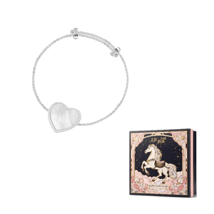 apm monaco pearl love  925 silver bracelet.