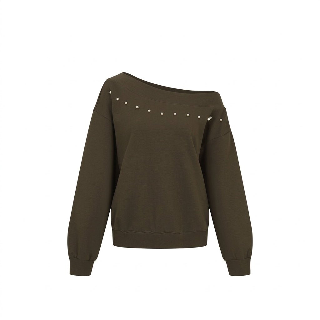 سويت شيرت نسائي Urban Revivo UWH460139 بكتف مفتوح من الأمام
