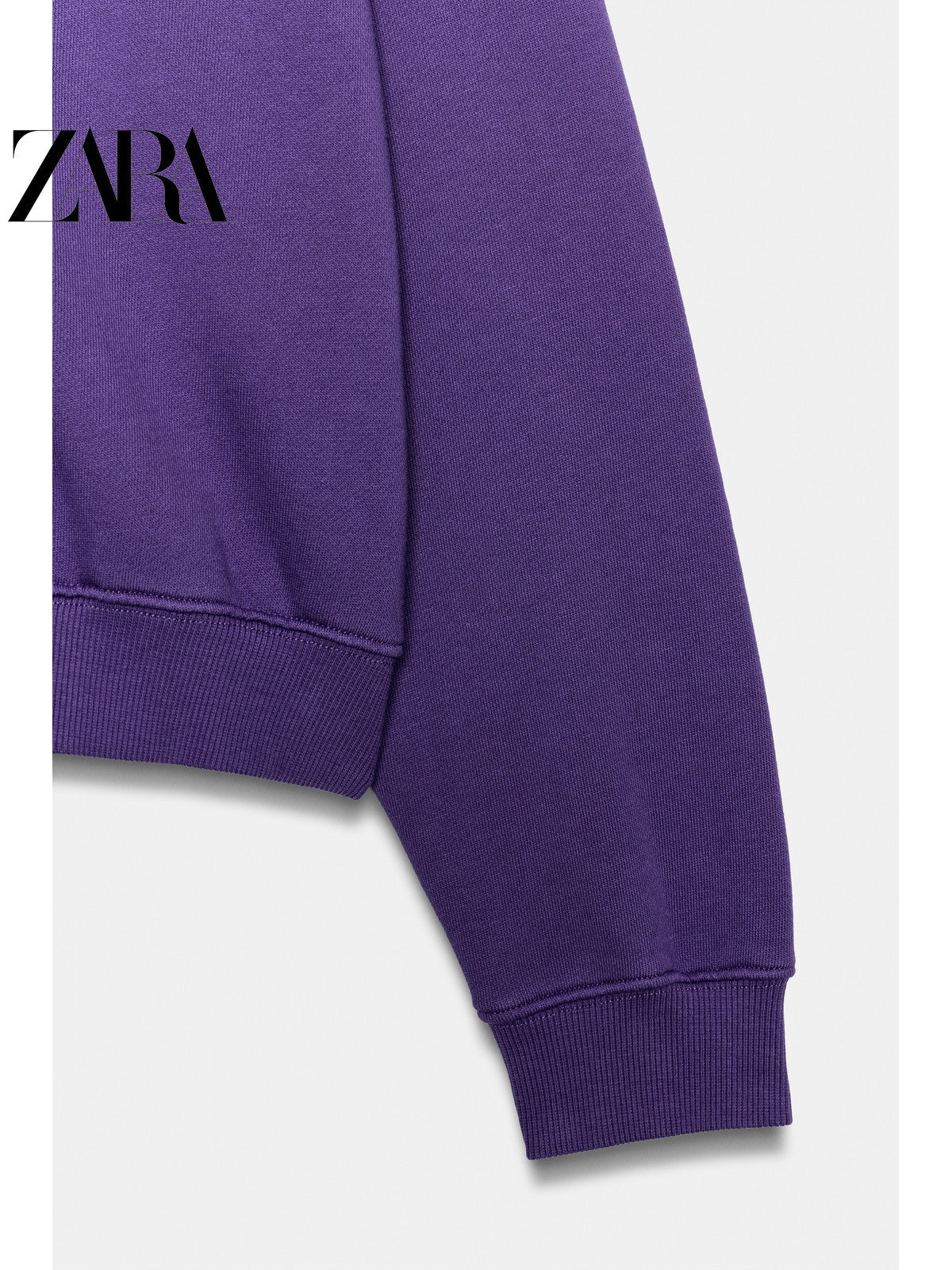 سويت شيرت Zara بنفسجي Fruit of the Loom مريح - رفعة