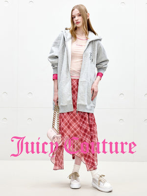 سترة نسائية مبطنة طويلة بقبعة وسحاب Juicy Couture - رفعة