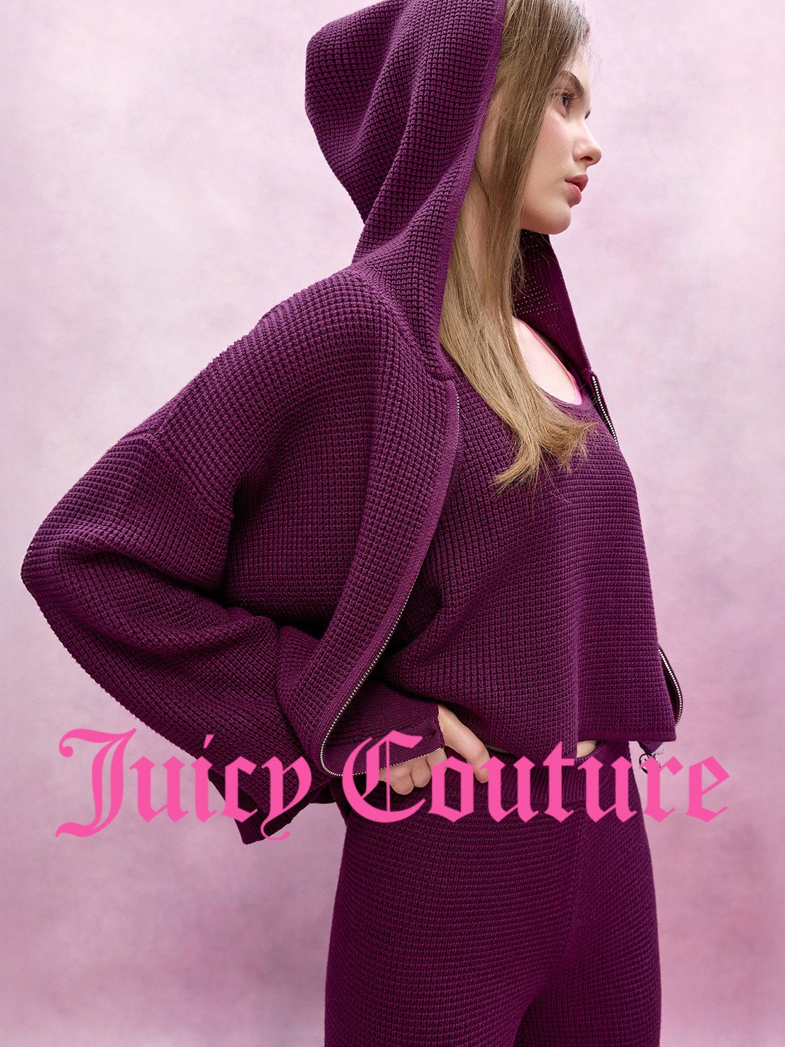 سترة نسائية محبوكة مفتوحة Juicy Couture Slow Cleanfit - رفعة