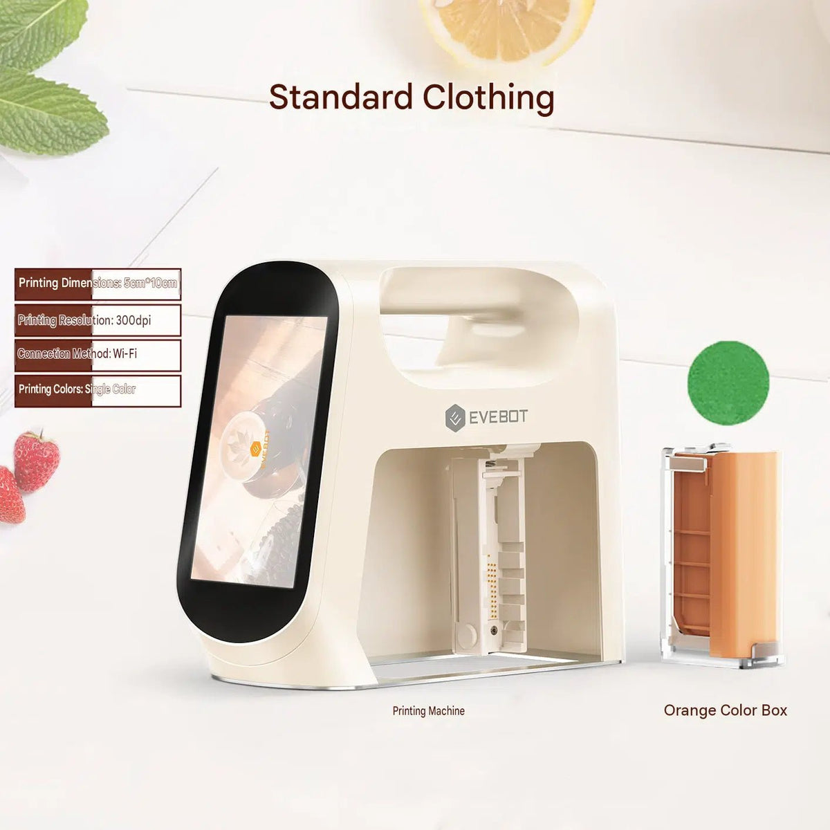 صورة مواصفات طابعة EVEBOT Smart مع خرطوشة برتقالية