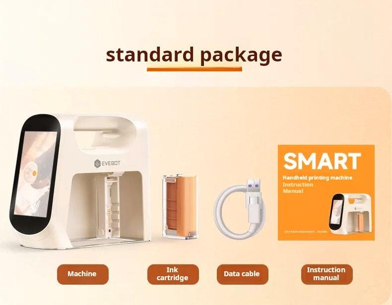 محتويات عبوة طابعة EVEBOT Smart مع الخراطيش والكابل والدليل