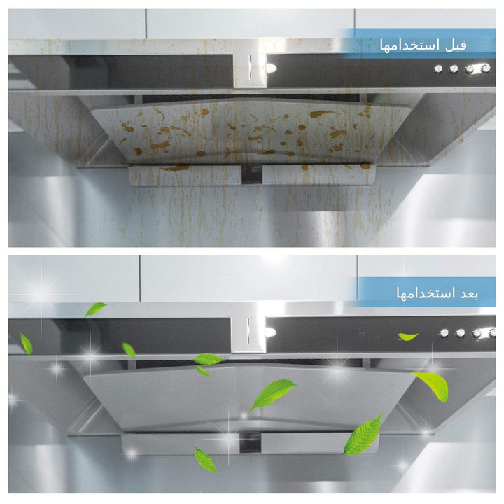 Handheld steam cleaner before and after cleaning, showing grime removal and shiny surface.