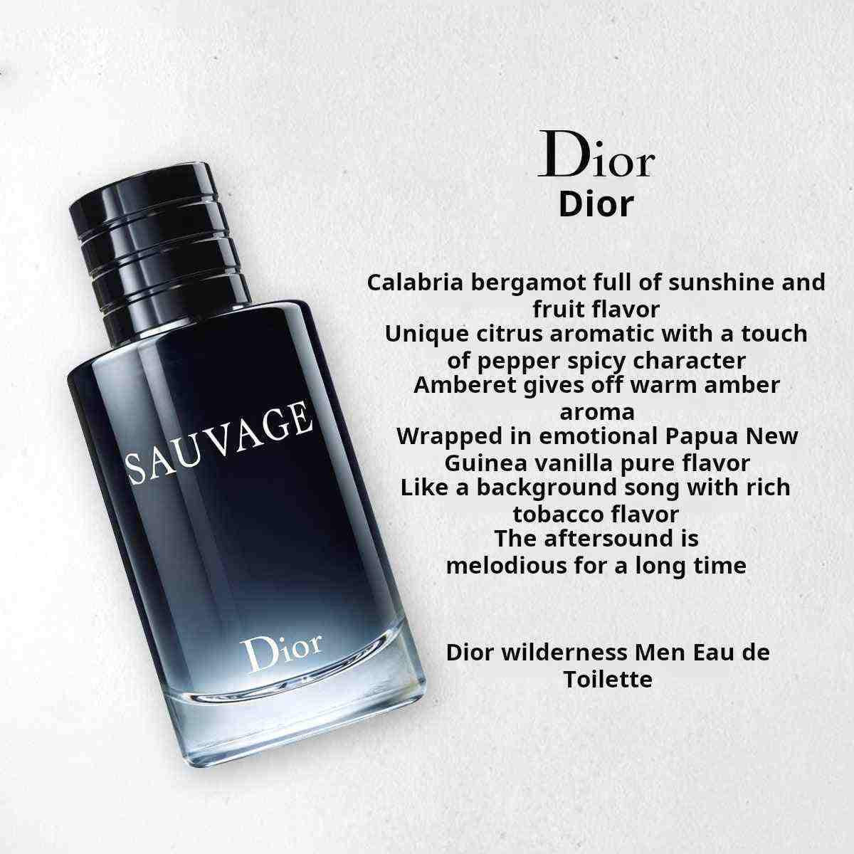 عطر ديور وايلد أوم أو دو برفوم عطر رجالي كلاسيكي  60ml.