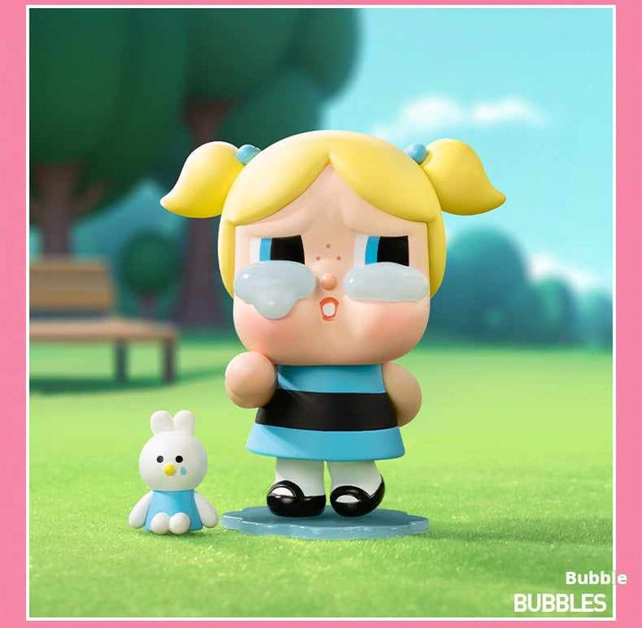 دمية بابلز من سلسلة POP MART Crybaby × Powerpuff Girls، تصميم فينيل لطيف ومبتكر.