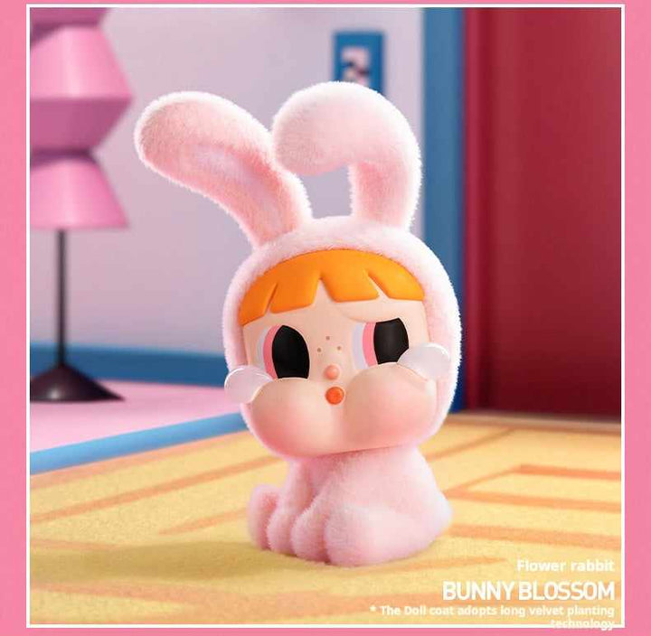 دمية باني بلوسوم بتصميم POP MART Crybaby من فتيات القوة
