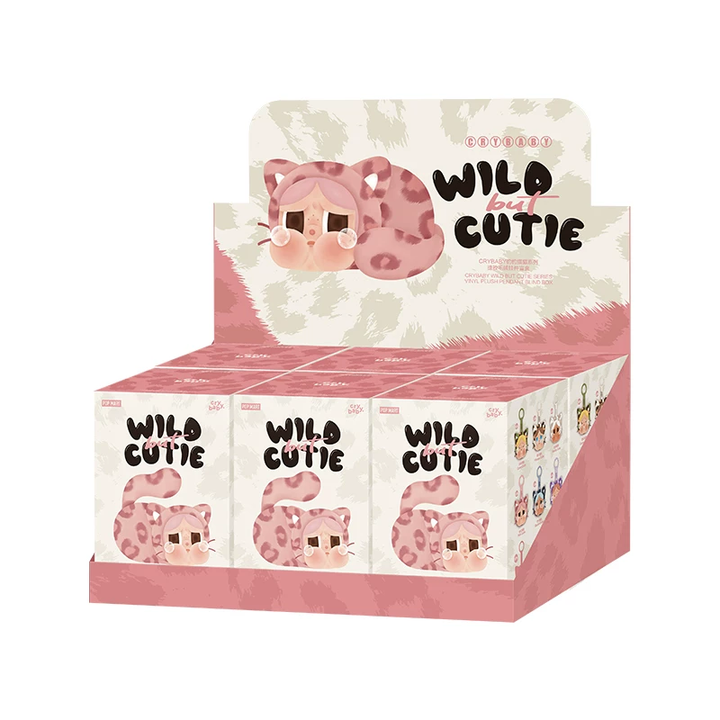 POP MART Crybaby Leopard Cat collectible figurines display box.