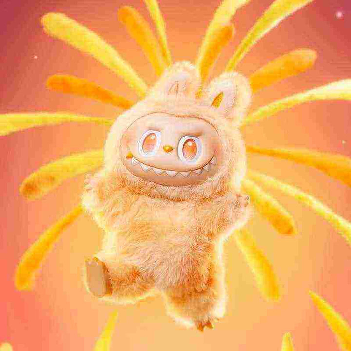 Pop Mart THE MONSTERS plush toy in bunny costume with vinyl face, high energy series.