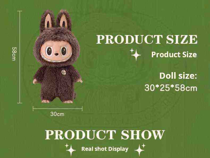 Pop Mart THE MONSTERS - I FOUND YOU vinyl face doll in brown bunny costume, doll size 30×25×58 cm.