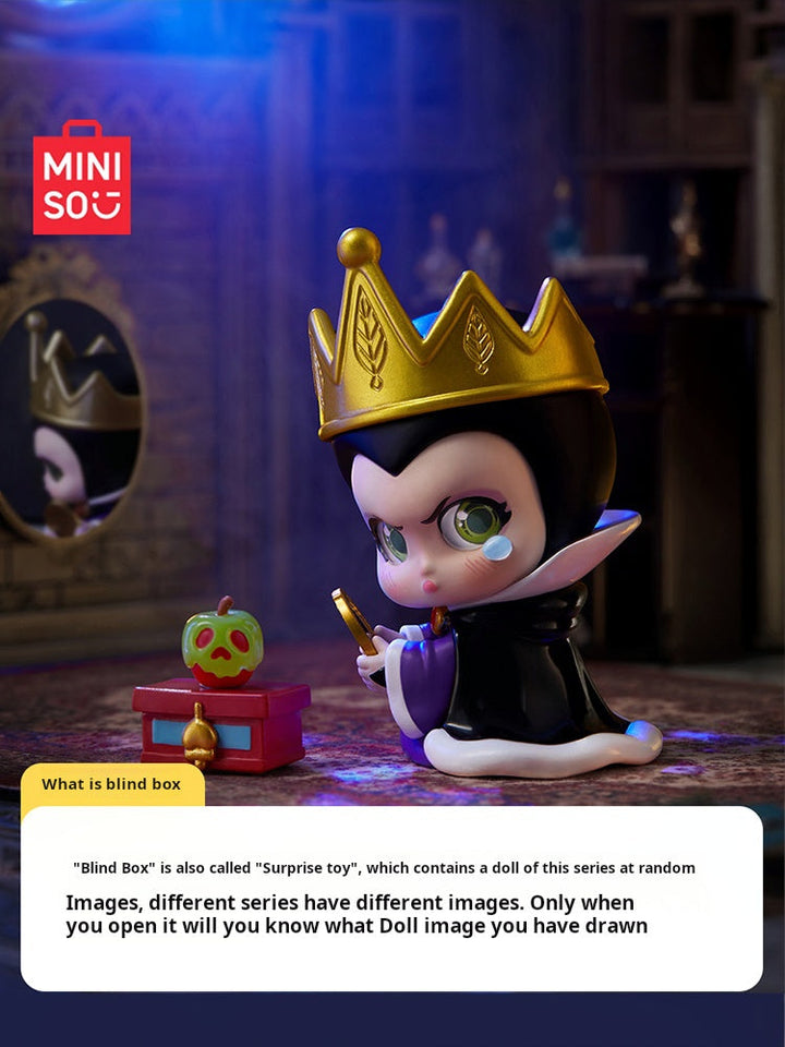 Disney Villains Blind Box featuring Evil Queen figurine by Miniso.