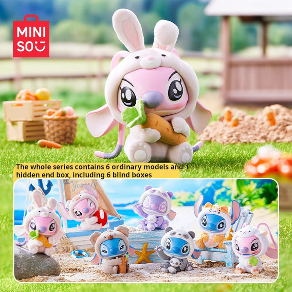 مجسمات Stitch Baby Animal من ميني سو بملابس حيوانات لطيفة.