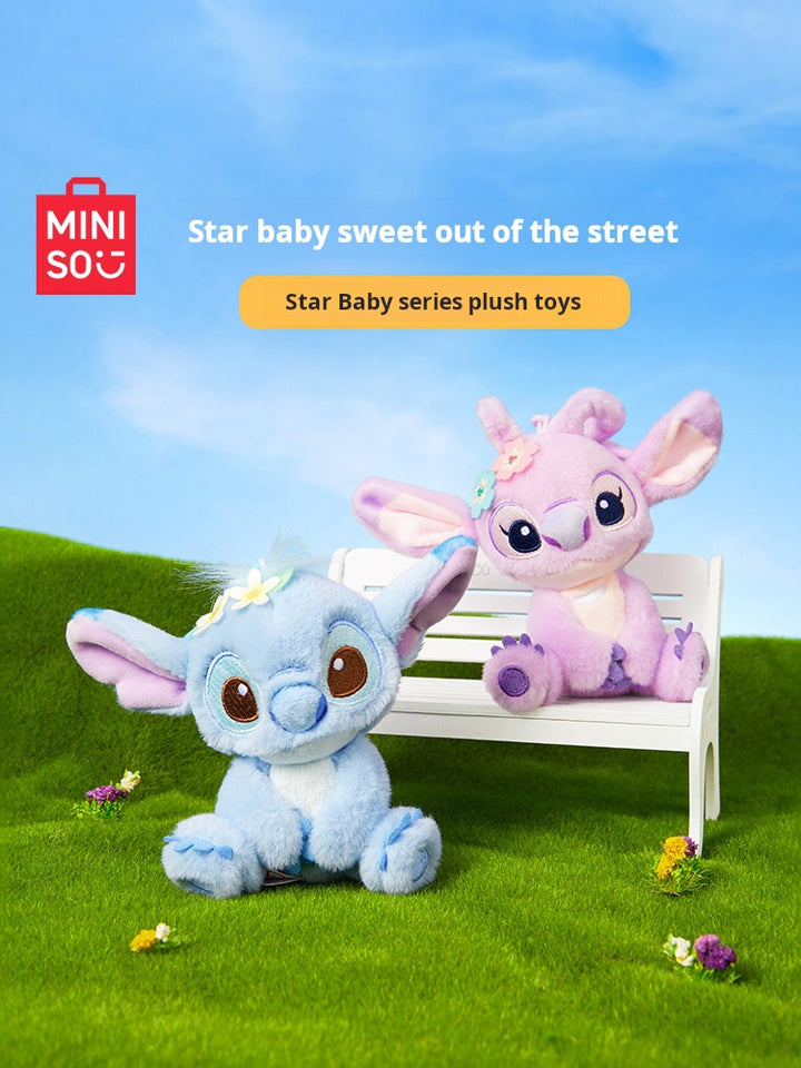 MINISO دمى ستار بيبي بلش - مجموعة ستيتش وأنجل من مينيسو