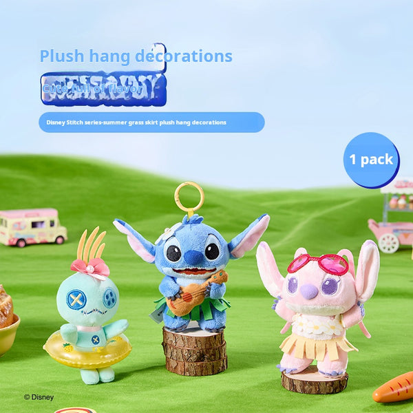 MINISO سلسلة ستتش الصيفية  دمية معلقة بلباس هاواي من ديزني (Stitch)