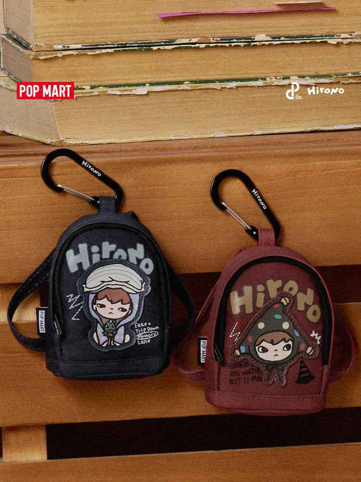 POPMART شنطة صغيرة Hirono Echo بتصميم شخصيات كرتونية لطيفة مع خطاف توقع عشوائي.