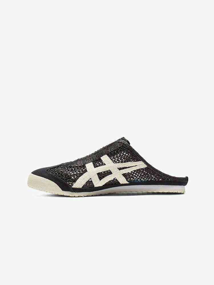 Onitsuka Tiger MEXICO 66 SABOT حذاء أسكس ميكسيكو 66 سابوت - أسود كلاسيكي شبكي.