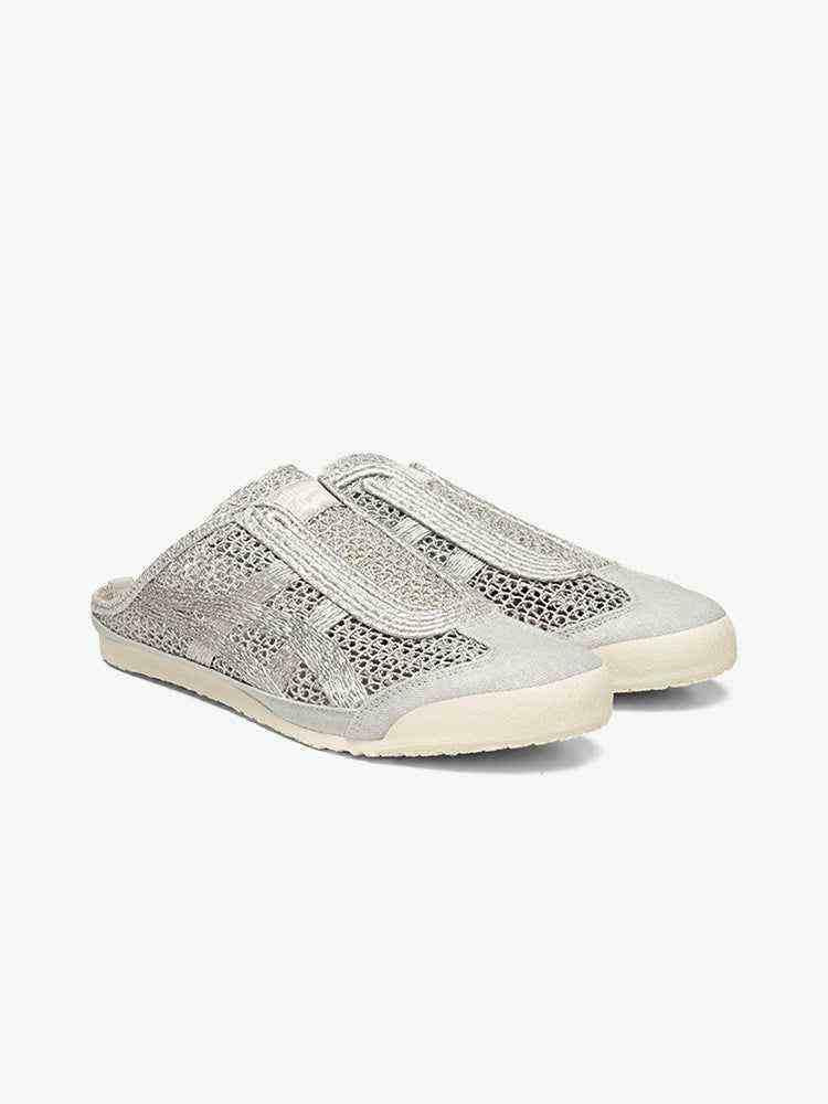 Onitsuka Tiger Classic MEXICO 66 SABOT حذاء أسكس ميكسيكو 66 سابوت - إصدار فضي معدني.