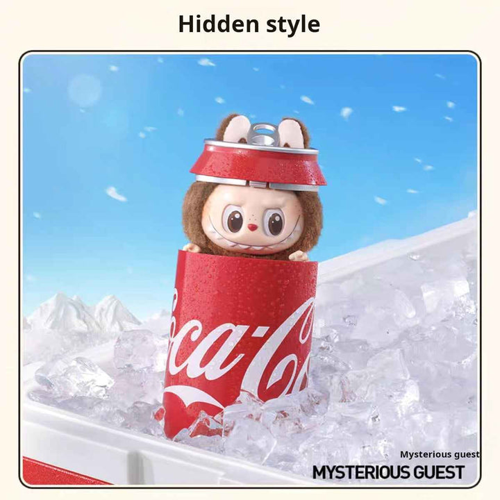 The Monsters - Coca-Cola Series Mysterious Guest vinyl figure in a red Coke can on ice.