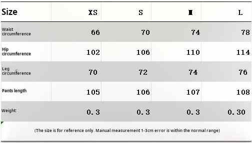 Size chart for beige women's summer two-piece set, including XS, S, M, L measurements for waist, hip, leg, and pants length.