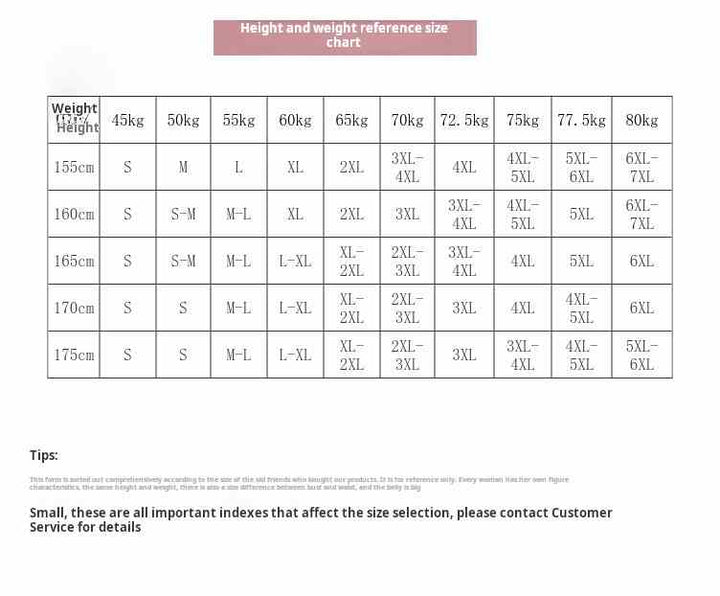 Detailed size chart for Joudiya pink sequin party dress, showing weight and height reference in kilograms and centimeters, with sizes from S to 7XL.
