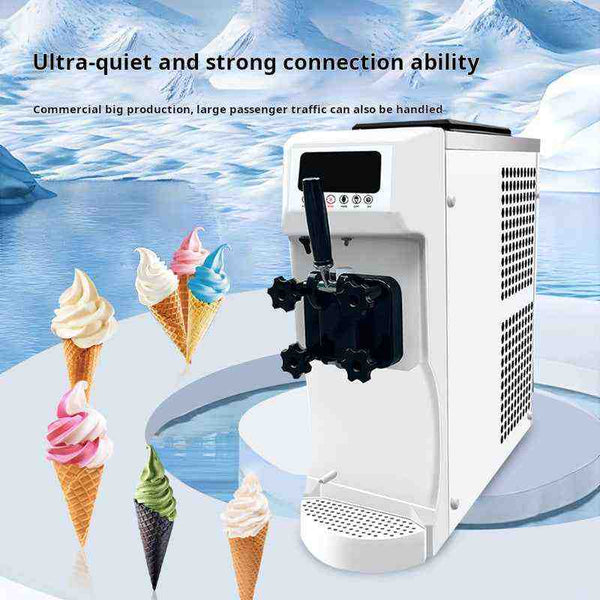 ماكينة آيس كريم ذكية تجارية بتبريد سريع وتحكّم رقمي، تصميم عملي للمقاهي والمحلات، شاشة لمس ذكية، ضاغط كفو.