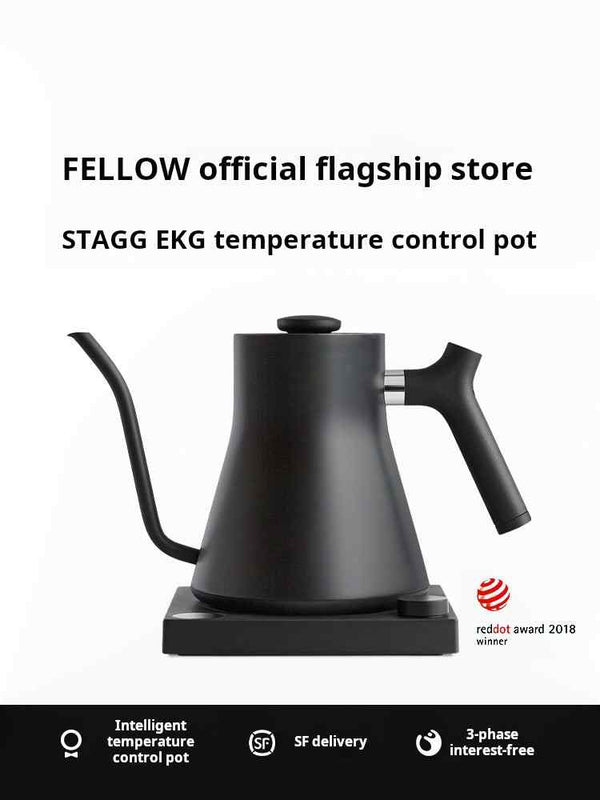 غلاية Fellow Stagg EKG بتحكم دقيق في الحرارة، تصميم أنيق ومقبض مريح، 0.6 لتر، جائزة Red Dot 2018.