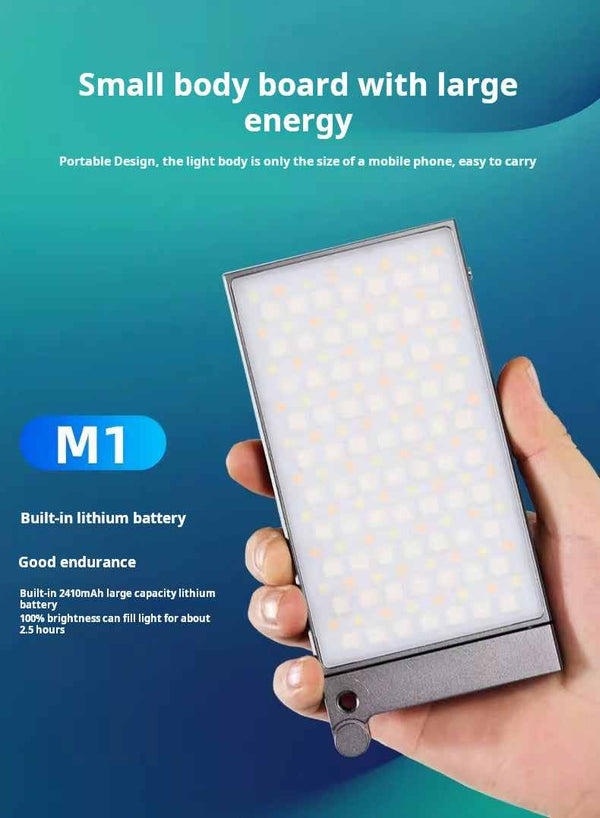 Godox M1 RGB Light portable professional LED light with built-in lithium battery and adjustable brightness.