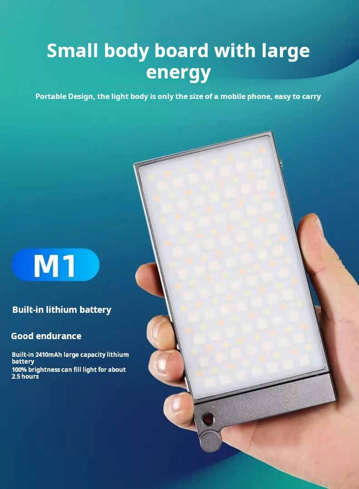 Godox M1 RGB Light portable professional LED light with built-in lithium battery and adjustable brightness.