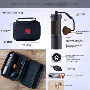مطحنة قهوة يدوية 1Zpresso K-Ultra فائقة الدقة بضبط خارجي.