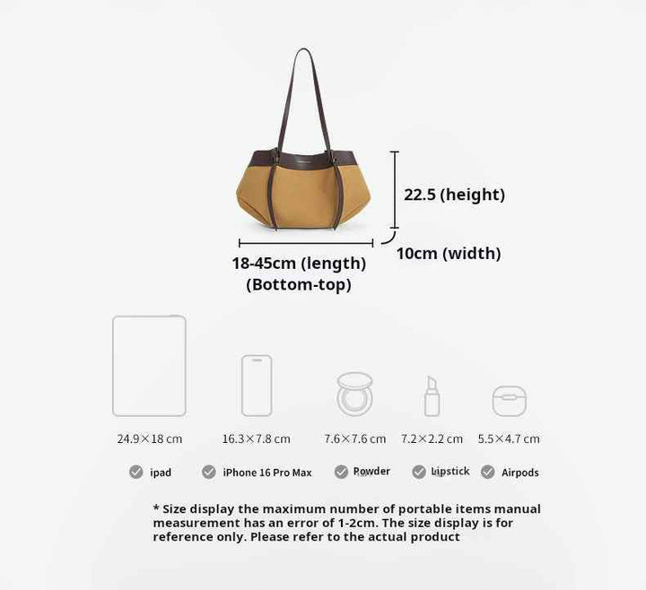 CHARLES & KEITH large two-tone tote bag with inner small pouch, spacious and practical everyday handbag with adjustable length and magnetic closure