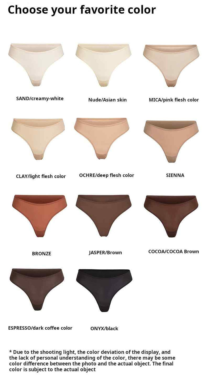 skims panties مجموعة سراويل داخلية سكيمز شفافة ونحيفة بألوان متعددة تناسب جميع المقاسات