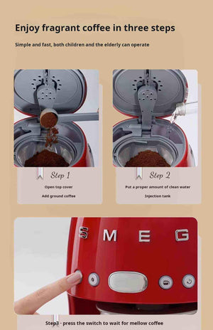 SMEG DCF02  سميج آلة تحضير القهوة بالتقطير من نوع.