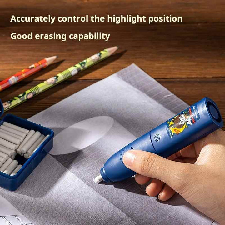 Harry Potter-themed electric eraser with pencil sharpener, pencils, and cartoon stickers in a school supplies and gift set