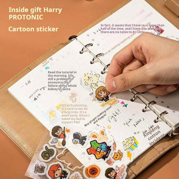 Harry Potter themed school supplies gift set with cartoon stickers and stationery items