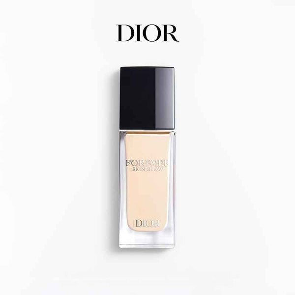 Dior Forever Foundation liquid foundation bottle with black cap and natural beige shade on white background